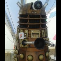 Dalek - The Daleks are a fictional extraterrestrial race of mutants principally portrayed in the British science fiction television programme Doctor Who.